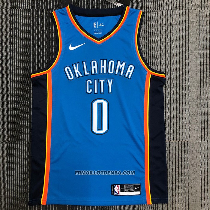 Maillot Oklahoma City Thunder Russell Westbrook NO 0 Icon Bleu